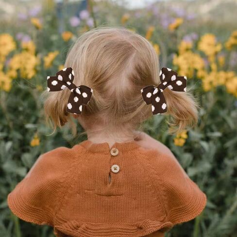 مشابك شعر الأطفال من BOENBE LOVED للفتيات، أقواس بمشبك على شكل نمر للأطفال، إكسسوارات شعر للفتيات الصغيرات للأطفال، مشابك أطفال مبطنة بالكامل بنقاط تمساح، معبأة في أزواج [K] in Kuwait