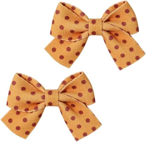 BOENBE LOVED Baby Hair Clips for Girls, Leopard Baby Clip Bows,Toddler Girl Hair Accessories for Kids Fully Lined Polka Dot Alligator Clip Baby Barrettes,Packed in pairs[K] in Saudi Arabia