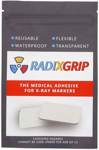 ASVP Shop RADIXGRIP - عبوة مكونة من 24 قطعة - شرائط لاصقة لعلامات الأشعة السينية الخاصة بك - قوة إضافية - لاصق طبي للأشعة السينية قابل لإعادة الاستخدام وقابل للغسل يستخدمه متخصصون طبيون in Saudi Arabia