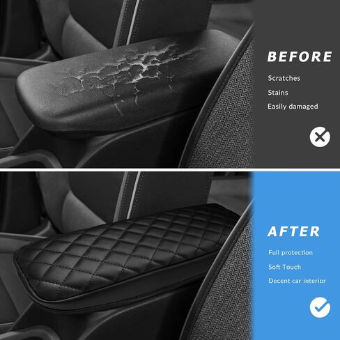 INTGET Car Center Console Armrest Cover for Chevrolet Chevy Trailblazer Accessories 2021 2022 2023 Middle Console Lid Protector Seat Pad Protector Cushion Pad for Chevy Trailblazer (Black) in Saudi Arabia