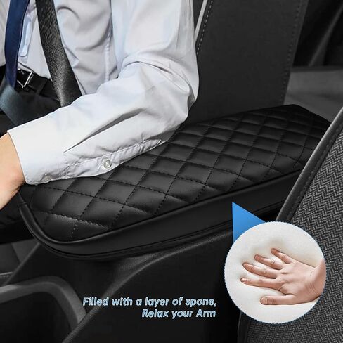 INTGET Car Center Console Armrest Cover for Chevrolet Chevy Trailblazer Accessories 2021 2022 2023 Middle Console Lid Protector Seat Pad Protector Cushion Pad for Chevy Trailblazer (Black) in Saudi Arabia