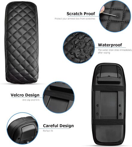INTGET Car Center Console Armrest Cover for Chevrolet Chevy Trailblazer Accessories 2021 2022 2023 Middle Console Lid Protector Seat Pad Protector Cushion Pad for Chevy Trailblazer (Black) in Saudi Arabia