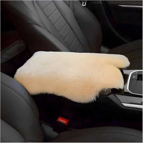 AUKEPO Car Center Console Pad, Soft Fluffy Armrest Box Pad Universal for Car Consoles Seat Box Protector, Auto Armrest Cover Car Interior Accessories for Most Vehicle, SUV, Truck, Car (Beige) in Saudi Arabia
