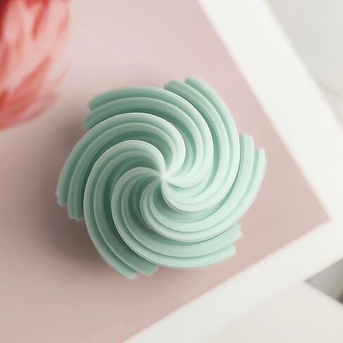 VUTEHO New Spiral Cone Shape Candle Molds Silicone, Molds for Candles, Pillar Candle Mold Silicone DIY Candle Molds for Candle Making, DIY Handmade Soap, Candle, Cake Baking, Gifts Home Decor 3.7" in Saudi Arabia