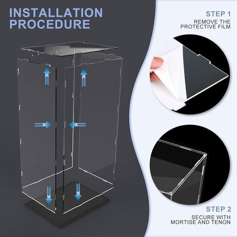 Acrylic Display Case Large Display Box for Collectibles Showcase Assemble Lego Display Case Countertop Dustproof Home Toys Figures Storage Acrylic Boxes for Display (19.68x15.74x11.8 inch) in Kuwait