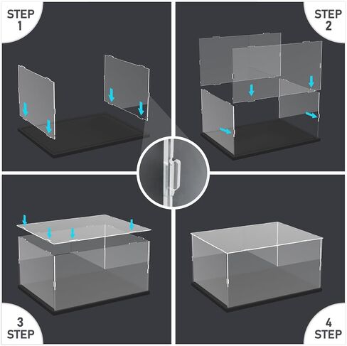 Acrylic Display Case Large Display Box for Collectibles Showcase Assemble Lego Display Case Countertop Dustproof Home Toys Figures Storage Acrylic Boxes for Display (19.68x15.74x11.8 inch) in Kuwait
