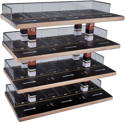 1/64 Parking Lot Scene Display Case 1:64 Scale Diecast Vehicle Model Display Case Desktop Decor, Simulation Parking Lot Display Case Desktop Decor in Saudi Arabia
