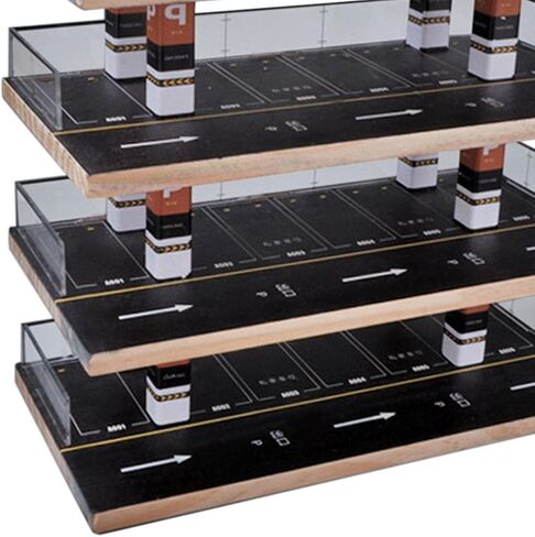 1/64 Parking Lot Scene Display Case 1:64 Scale Diecast Vehicle Model Display Case Desktop Decor, Simulation Parking Lot Display Case Desktop Decor in Saudi Arabia