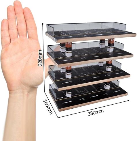 1/64 Parking Lot Scene Display Case 1:64 Scale Diecast Vehicle Model Display Case Desktop Decor, Simulation Parking Lot Display Case Desktop Decor in Saudi Arabia