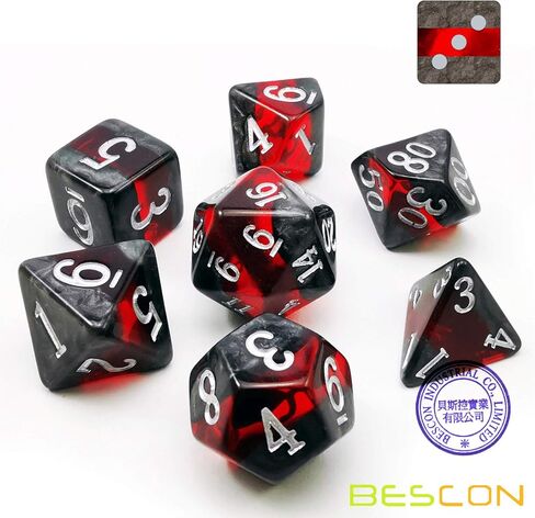 Bescon Mineral Rocks GEM Vines 6 Sides 16MM Dice Set 20 Pack, 5/8" D6 Mineral Rock Dice Set in Assorted Colors in Saudi Arabia