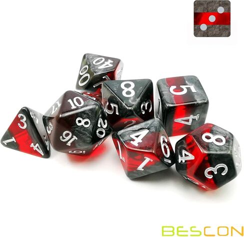 Bescon Mineral Rocks GEM Vines 6 Sides 16MM Dice Set 20 Pack, 5/8" D6 Mineral Rock Dice Set in Assorted Colors in Saudi Arabia