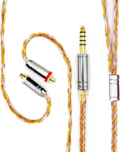 كابل سماعة أذن FEDAI كابل بديل مطلي بالفضة، كابل تمديد MMCX 16 كور، كابل سماعة HiFi مطور لسماعات TIN Audio T2 T3 UE900s SE215 SE425 BGVP (4.4 مم، MMCX) in Kuwait