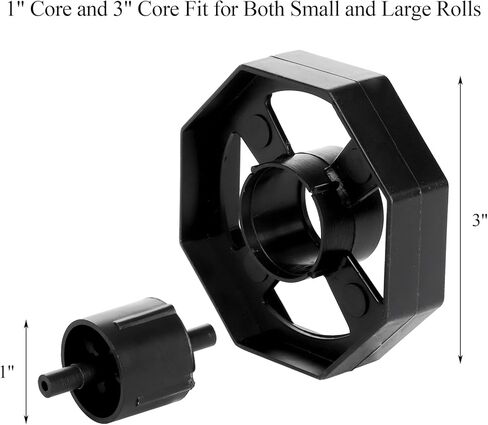 Suwimut 3 عبوات من حامل موزع الأشرطة المكتبية مع 1 بوصة أساسية و3 بوصة، موزع لفة شريط مرجح غير قابل للانزلاق وموزعات أشرطة مكتبية للمكتب والمنزل والمدرسة (الشريط غير متضمن) in Kuwait