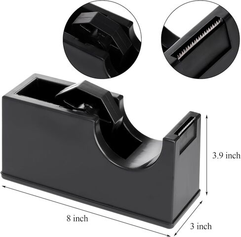 Suwimut 3 عبوات من حامل موزع الأشرطة المكتبية مع 1 بوصة أساسية و3 بوصة، موزع لفة شريط مرجح غير قابل للانزلاق وموزعات أشرطة مكتبية للمكتب والمنزل والمدرسة (الشريط غير متضمن) in Kuwait