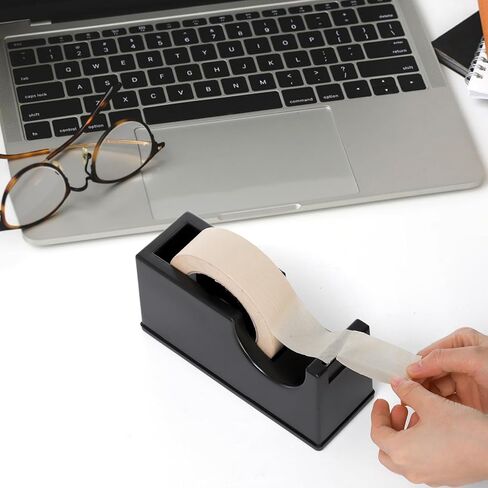 Suwimut 3 عبوات من حامل موزع الأشرطة المكتبية مع 1 بوصة أساسية و3 بوصة، موزع لفة شريط مرجح غير قابل للانزلاق وموزعات أشرطة مكتبية للمكتب والمنزل والمدرسة (الشريط غير متضمن) in Kuwait