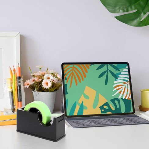 Suwimut 3 عبوات من حامل موزع الأشرطة المكتبية مع 1 بوصة أساسية و3 بوصة، موزع لفة شريط مرجح غير قابل للانزلاق وموزعات أشرطة مكتبية للمكتب والمنزل والمدرسة (الشريط غير متضمن) in Kuwait