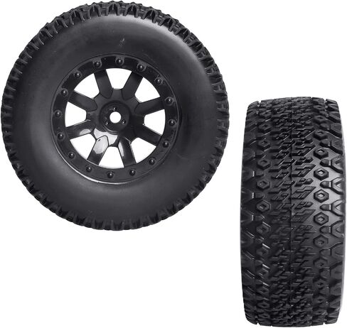 مجموعة إطارات وإطارات عجلة لاصقة مسبقًا من 4 قطع لسيارة 1/10 RC ذات المسار القصير Slash 2WD 4x4 HPI Losi Redcat Racing RC Model Cars (النمط B) in Saudi Arabia