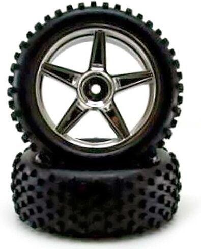 Redcat Racing 06010c Chrome Front Wheels & Tires, 2Piece in Saudi Arabia