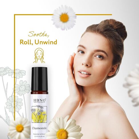 زيت البابونج العطري من HBNO - 1/3 أونصة (10 مل) حجم مناسب للسفر - البابونج وMCT - مثالي للسفر والعلاج العطري والتدليك والعطور والمرطب. in Kuwait