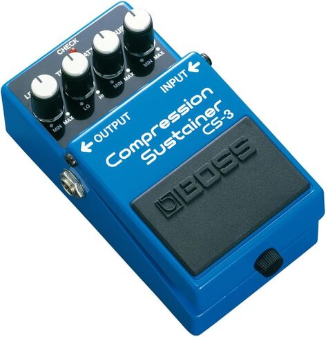 Boss CS-3 Compression Sustainer Pedal Bundle w/2x Strukture S6P48 Woven Right Angle Patch Cables, 12x Guitar Picks and Liquid Audio Polishing Cloth in Saudi Arabia