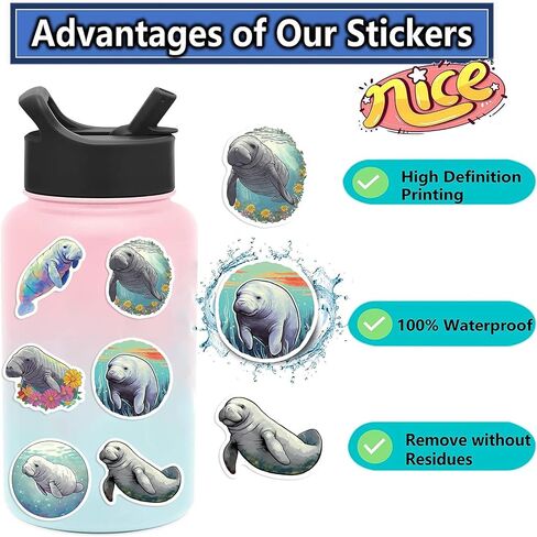 50Pcs Cartoon Golden Retriever Stickers Graffiti Stickers Vinyl Art Decoration Cute Animal Decals Kids Reward Stickers Toy DIY Stickers for Skateboard Luggage Water Cup Phone Case Laptop (Dog), White in Saudi Arabia