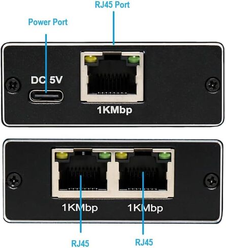 موزع إيثرنت 1 إلى 2 عالي السرعة 1000 ميجابت في الثانية، مقسم/موسع شبكة Gigabit LAN/RJ45، مقسم RJ45 لكابل Cat5/5e/6/7/8 (جهازان متصلان بالشبكة في وقت واحد) in Kuwait