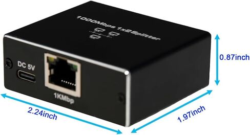 موزع إيثرنت 1 إلى 2 عالي السرعة 1000 ميجابت في الثانية، مقسم/موسع شبكة Gigabit LAN/RJ45، مقسم RJ45 لكابل Cat5/5e/6/7/8 (جهازان متصلان بالشبكة في وقت واحد) in Kuwait