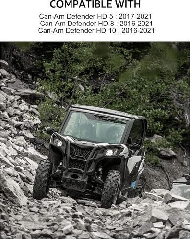 Defender Rear Windshield,A & UTV PRO Heavy Duty Scratch Resistant Full Back Window Panel Compatible with 2016-2023 Can Am Defender HD 5 / HD 8 / HD 9 / HD 10 / MAX | Clear Tough Polycarbonate in Saudi Arabia