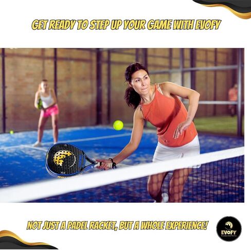 EVOFY Padel Racket Carbon Fiber Surface w/EVA Memory Flex Foam Core Padel Tennis Racquets Paddle Tennis Racket in Saudi Arabia