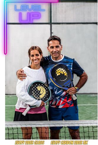 EVOFY Padel Racket Carbon Fiber Surface w/EVA Memory Flex Foam Core Padel Tennis Racquets Paddle Tennis Racket in Saudi Arabia