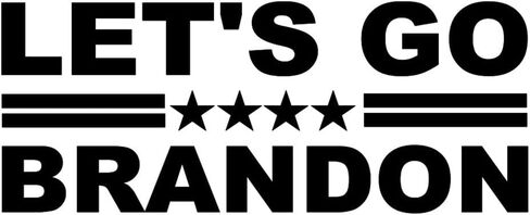 ملصق Let's Go Brandon - ملصق مقاس 5 بوصات {أسود}- FJB، Pro Trump، Lets go Brandon، Donald Trump، جمهوري، باتريوت، Keep American Great، Trump for President، فينيل، Trump 2024 President Trump، in Kuwait