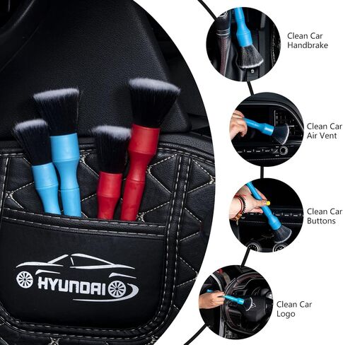 Automotive Interior Brush, Car Cleaning Brushes Duster, Clean Interior or Exterior, Wheels, Tires, Engine Bay, Leather Seats, Car Detailing Kit, Detailing Brush Red in Saudi Arabia