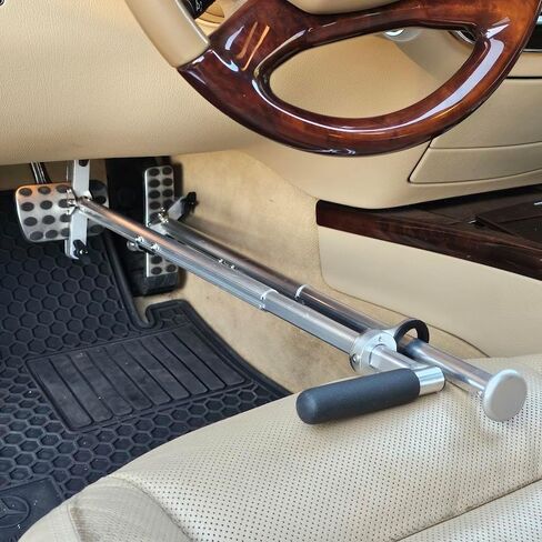 Portable Hand Controls for Automatic Car. Disability Driving Aids Handicap - Car Hand controls - SCI (Black HANDLE WITH BLACK STRAP) in Saudi Arabia