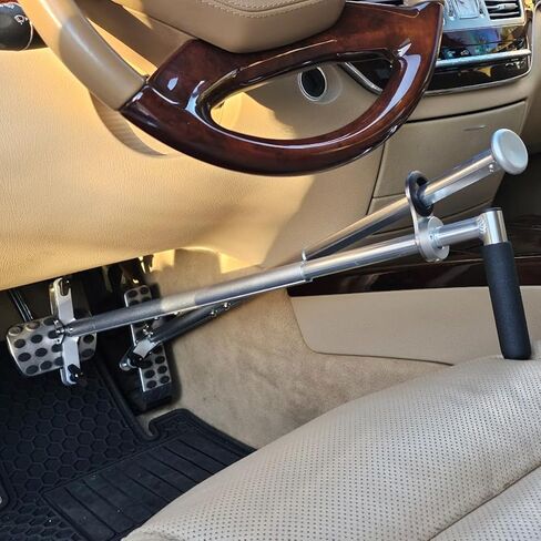 Portable Hand Controls for Automatic Car. Disability Driving Aids Handicap - Car Hand controls - SCI (Black HANDLE WITH BLACK STRAP) in Saudi Arabia
