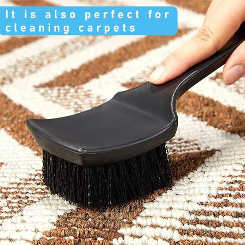 Ziciner Car Wash Brush, No Scratch Wheel & Tire Brush for Car Rim, Short Handled Stiff Bristle Tire Cleaner for Car Detailing, Auto Cleaning Brush for Car Interior & Exterior (Black) in Saudi Arabia