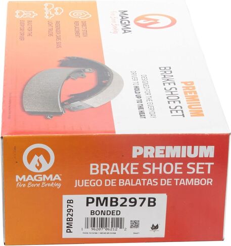 MAGMA Premium PMB297B Bonded Brake Shoes, Front in Saudi Arabia