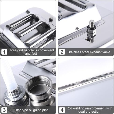 حاوية مياه للتخييم سعة 5 جالون إبريق ماء الفولاذ المقاوم للصدأ خزان مياه محمول متين للتنزه في الهواء الطلق ومستلزمات النزهة والتخييم in Kuwait