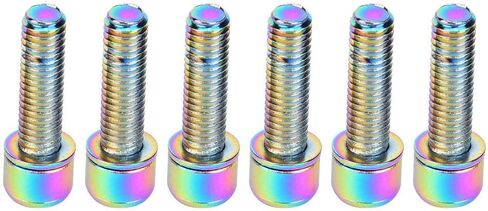 6 قطعة M5x25mm أقفاص زجاجات المياه مسمار مزلاج دراجة معدنية زجاجة قوس تخزين الرف الترباس ملحق (ملون) in Saudi Arabia