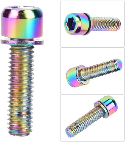 6 قطعة M5x25mm أقفاص زجاجات المياه مسمار مزلاج دراجة معدنية زجاجة قوس تخزين الرف الترباس ملحق (ملون) in Saudi Arabia