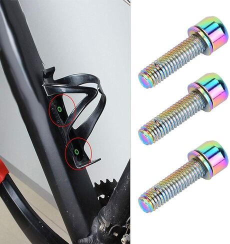 6 قطعة M5x25mm أقفاص زجاجات المياه مسمار مزلاج دراجة معدنية زجاجة قوس تخزين الرف الترباس ملحق (ملون) in Saudi Arabia