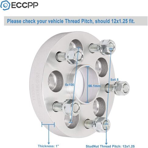 ECCPP 4x 25mm (1") Hubcentric Wheel Adapters 5 lug 5x100 to 5x114.3 56.1 CB Fits for 1990-2014 for Subaru Legacy 2000-2014 for Subaru Outback in Saudi Arabia