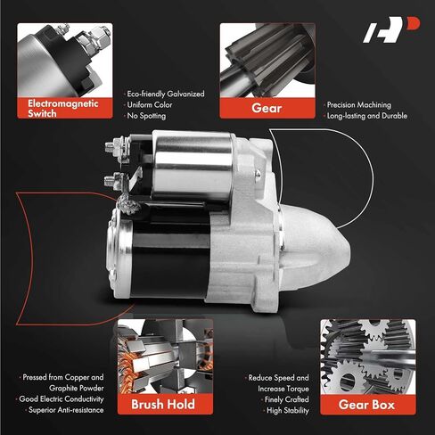 A-Premium Starter Motor Compatible with Chrysler 200 2011-2014 2.4L, Dodge Avenger 2011-2014 L4 2.4L, 12V 1.2KW 8 Teeth Clockwise, Replace# 56029584AA in Saudi Arabia