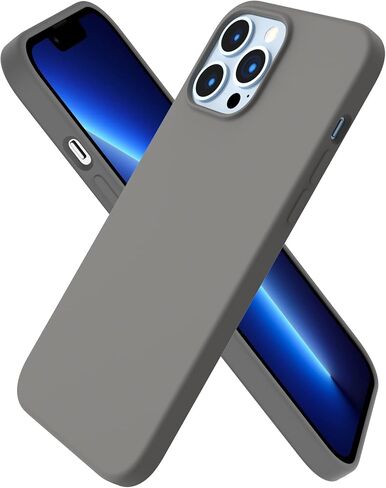 ORNARTO Compatible with iPhone 13 Pro Max Case 6.7", Slim Liquid Silicone 3 Layers Full Covered Soft Gel Rubber Case Cover 6.7 inch-Blue in Saudi Arabia