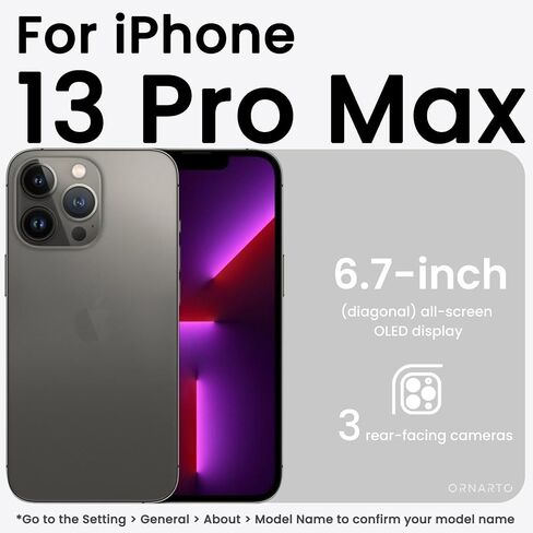 ORNARTO Compatible with iPhone 13 Pro Max Case 6.7", Slim Liquid Silicone 3 Layers Full Covered Soft Gel Rubber Case Cover 6.7 inch-Blue in Saudi Arabia