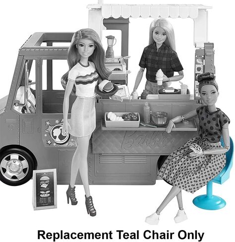 Barbie Replacement Parts for Fresh 'n Fun Food Truck Doll Playset - GMW07 ~ Replacement Teal Chair in Saudi Arabia