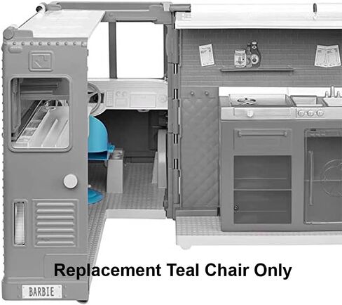 Barbie Replacement Parts for Fresh 'n Fun Food Truck Doll Playset - GMW07 ~ Replacement Teal Chair in Saudi Arabia