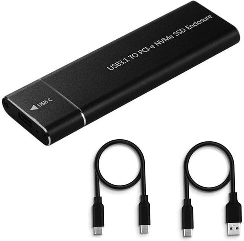 NVME M.2 to Type-C USB3.1 10Gbps Aluminum External Solid State Drive Adapter Enclosure for 2280 2260 2242 2230 PCI-E M2 M-Key SSD, USB Type C Converter Case in Kuwait