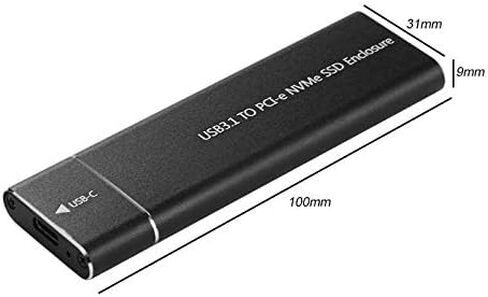 NVME M.2 to Type-C USB3.1 10Gbps Aluminum External Solid State Drive Adapter Enclosure for 2280 2260 2242 2230 PCI-E M2 M-Key SSD, USB Type C Converter Case in Kuwait