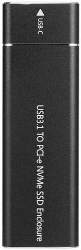 NVME M.2 to Type-C USB3.1 10Gbps Aluminum External Solid State Drive Adapter Enclosure for 2280 2260 2242 2230 PCI-E M2 M-Key SSD, USB Type C Converter Case in Kuwait