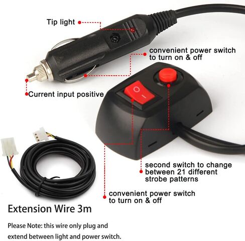 NO.32 2 X 24W 6.5" LED Emergency Strobe Flashing Light Bar 9 Modes Traffic Advisor Emergency Beacon Warning Lights Bar Kit for Interior Roof/Dash in Kuwait